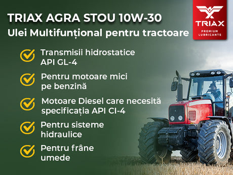 TRIAX Agra STOU 10W-30 Super Tractor (Transmisie, Hidraulic, Wet Brake)