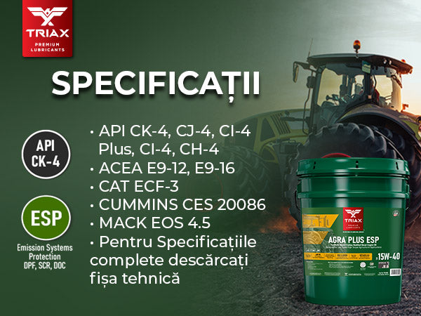 TRIAX AGRA PLUS ESP 15W-40 Semi-Sintetic CK-4