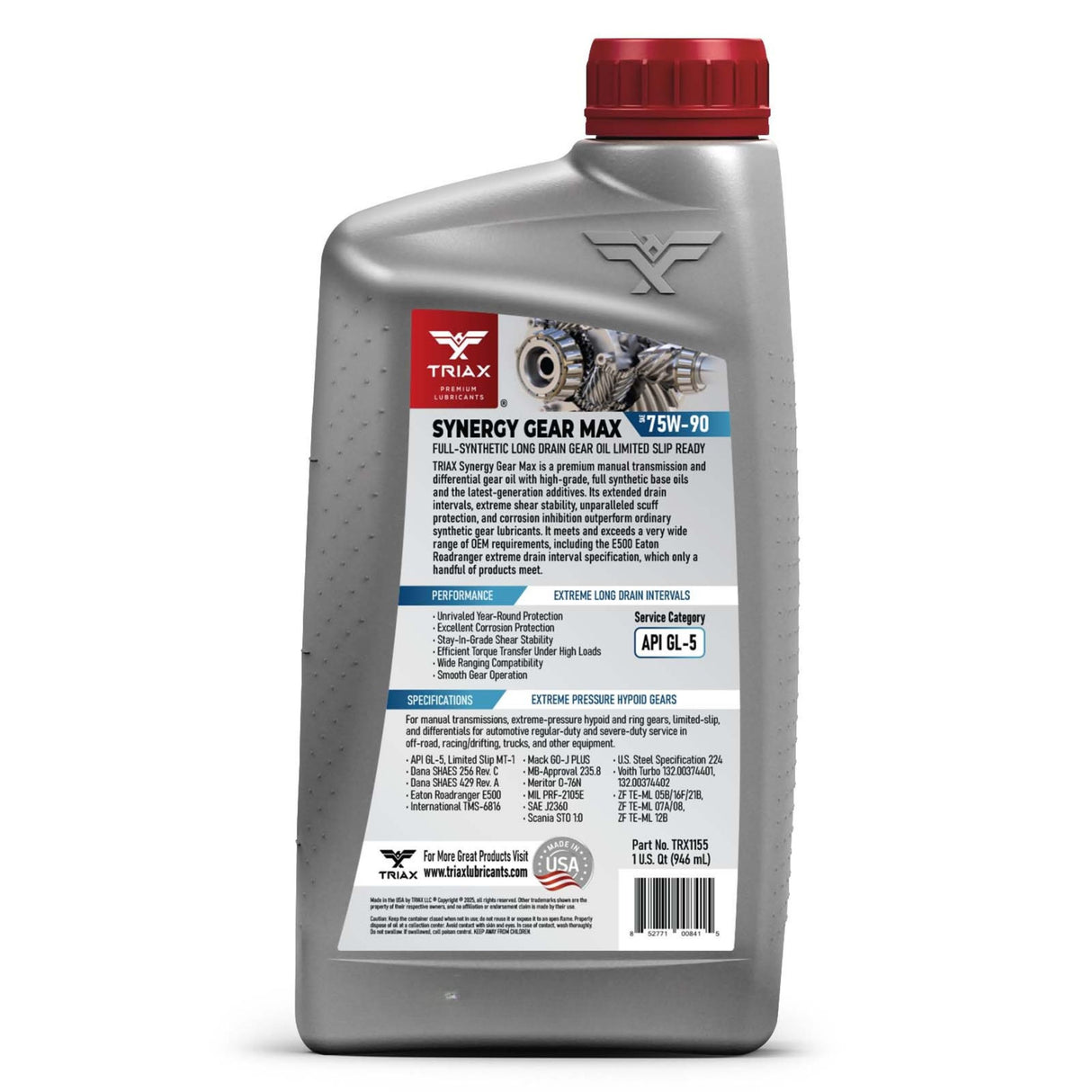 TRIAX Synergy Gear 75W-90 Full Synthetic (GL-5, LS)
