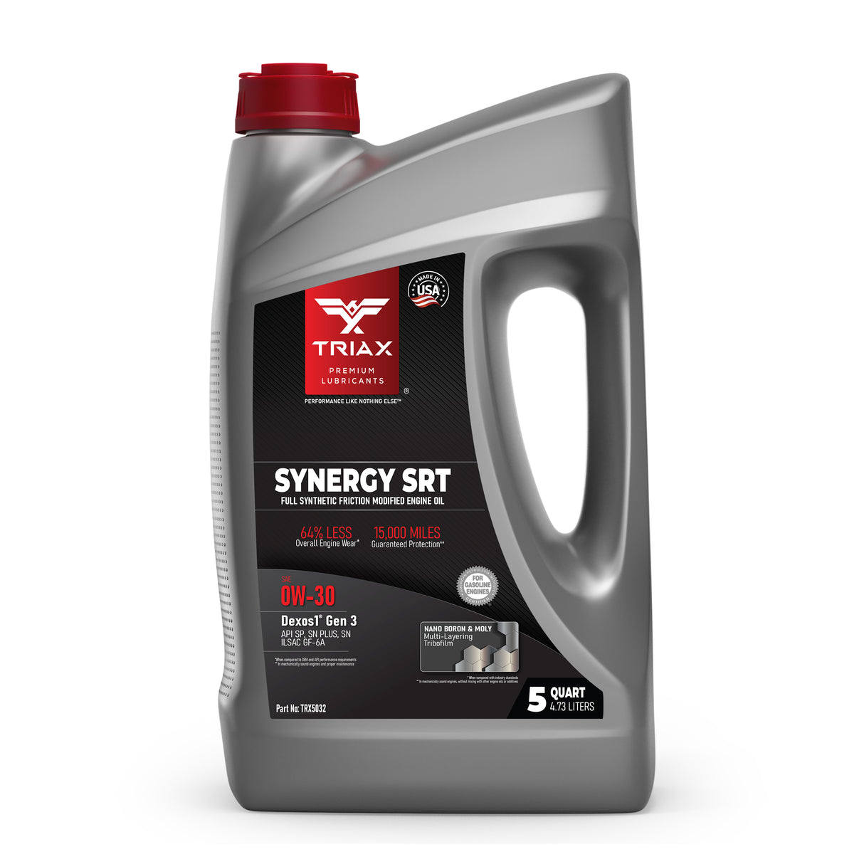 TRIAX Synergy SRT 0W-30 Full Synthetic API SN, DEXOS 1 Gen2