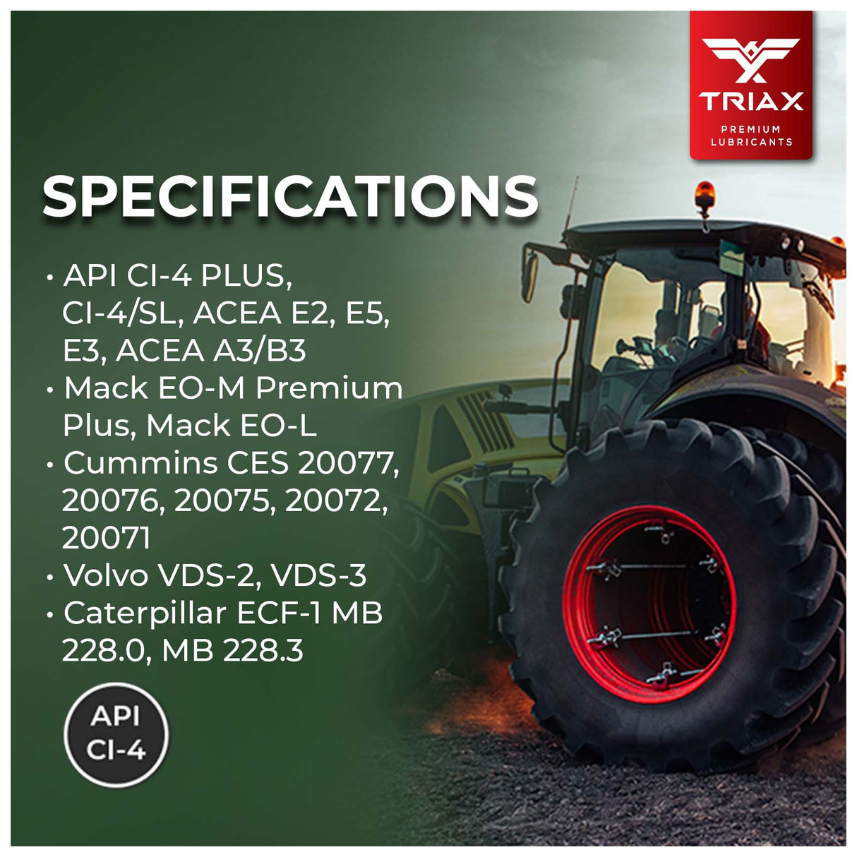 TRIAX AGRA Premium SHD 15W-40 CI-4 Plus