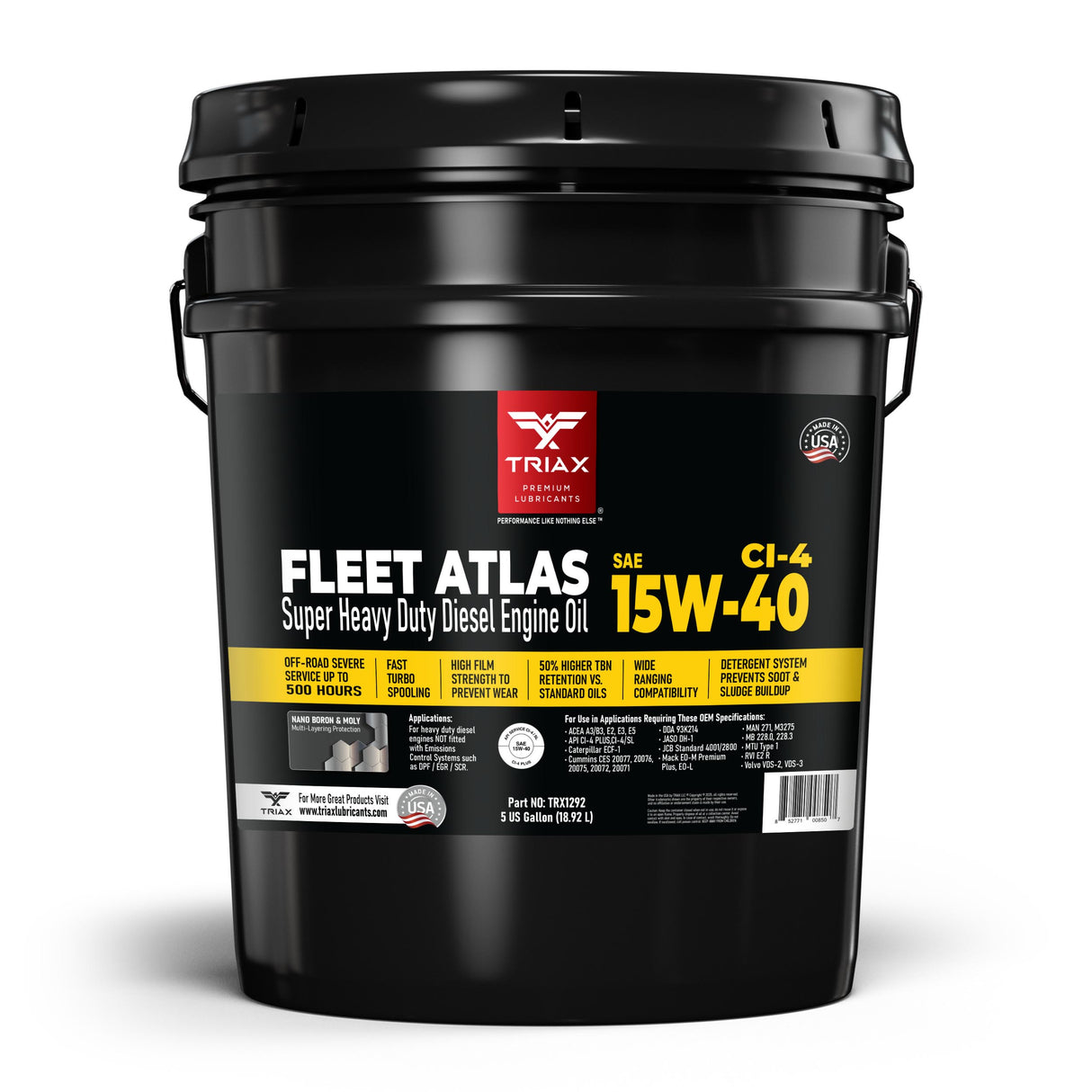 TRIAX Fleet Atlas 15W-40 - Utilaje JCB, CAT, Komatsu, Volvo