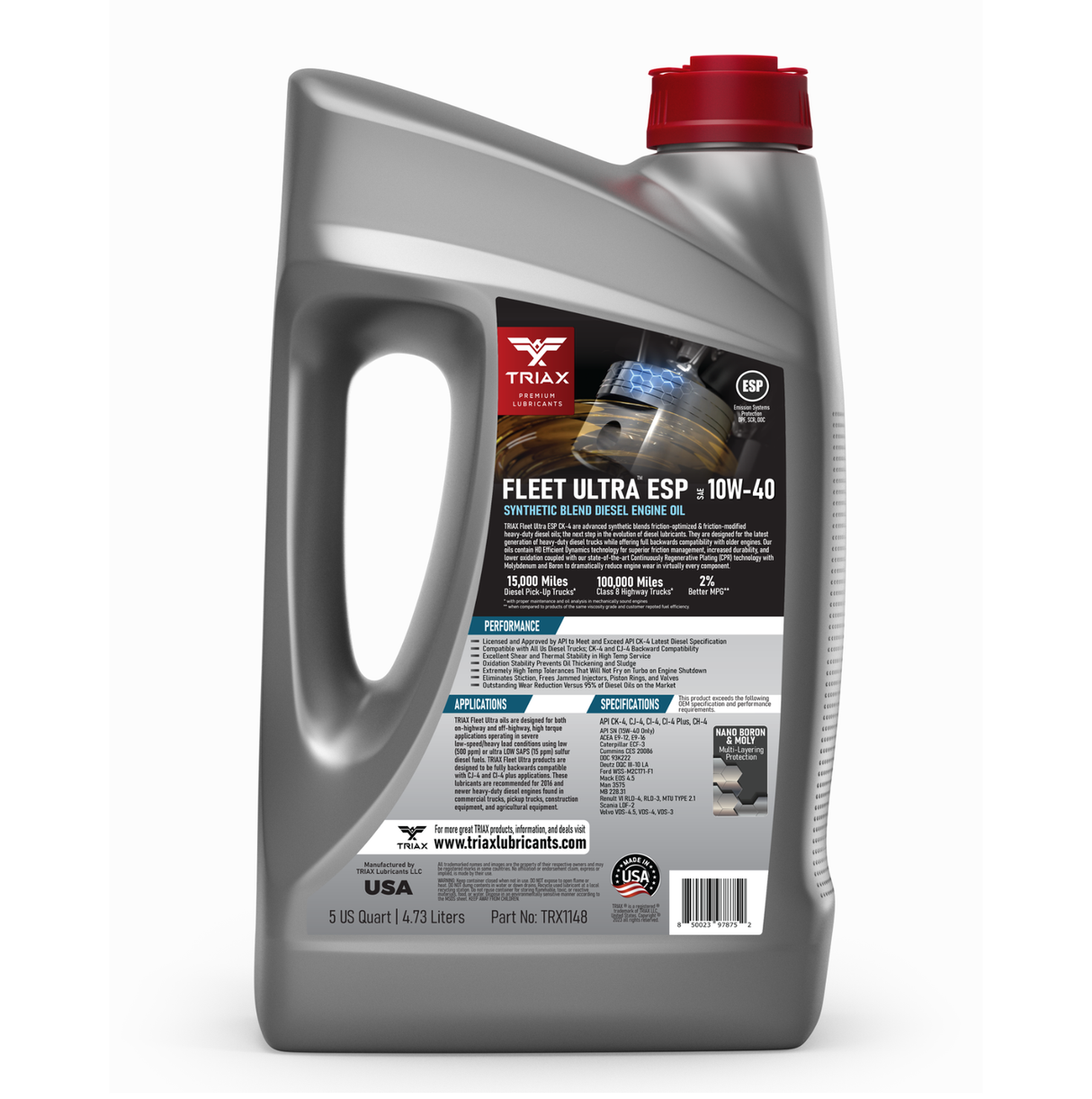 TRIAX Fleet Ultra ESP Synthetic 10W-40 CK-4 Euro V