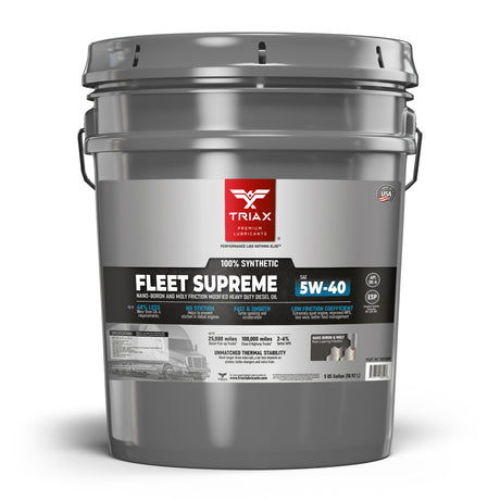 TRIAX Fleet Supreme 5W-40 Full Synthetic - Heavy Duty Diesel | API CK-4 | VOLVO VDS-4.5 | MB 229.51 18.92L