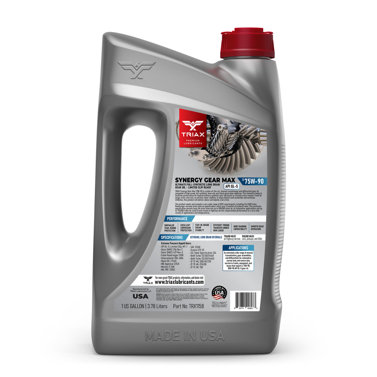 TRIAX Synergy Gear 75W-90 Full Synthetic (GL-5, LS)
