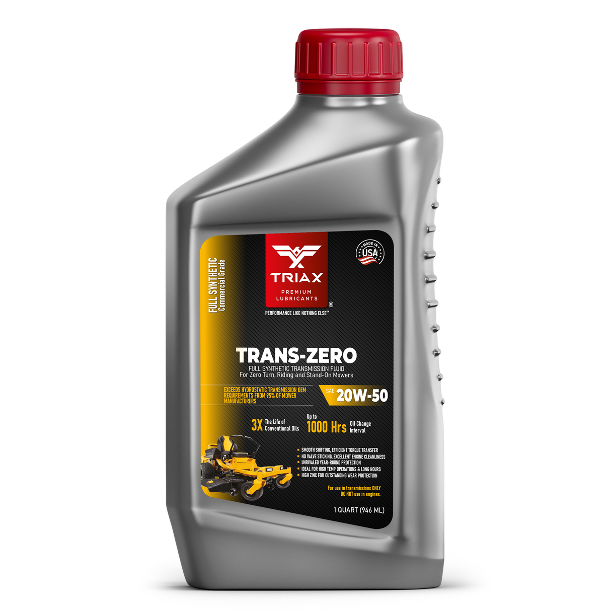 TRIAX TRANS ZERO 20W-50 - Ulei transmisii hidrostatice pentru masini tuns iarba 946 ml