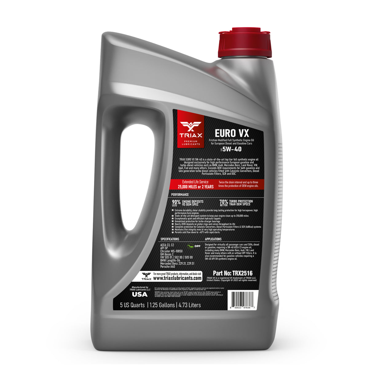 TRIAX Euro VX 5W-40 Full Synthetic DPF | BMW LL-04 | MB 229.51