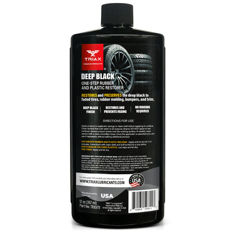 TRIAX Deep Black - Solutie Restaurare Cauciuc si Plastic