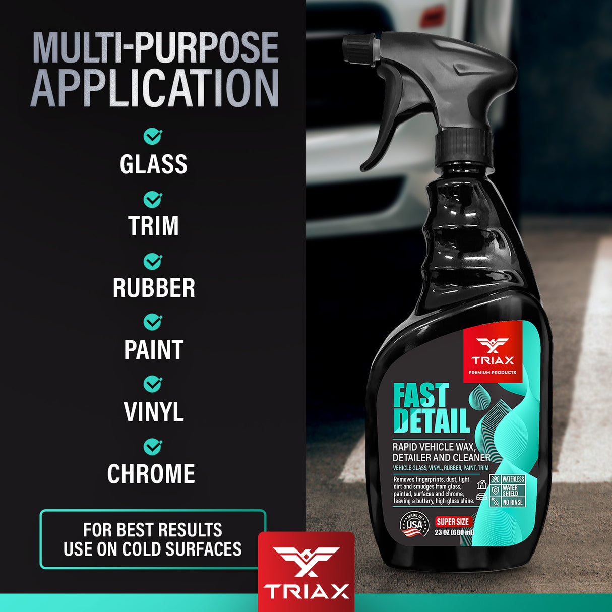 TRIAX Fast Detail - Solutie de Curatare si Intretinere Rapida pentru Vehicule.