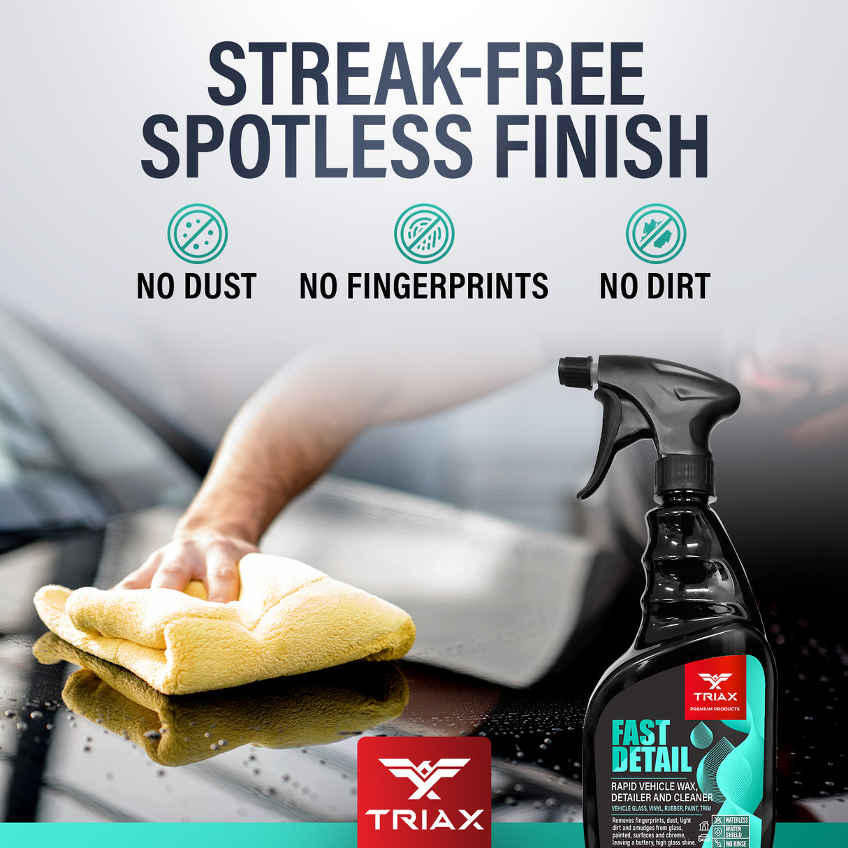TRIAX Fast Detail - Solutie de Curatare si Intretinere Rapida pentru Vehicule.