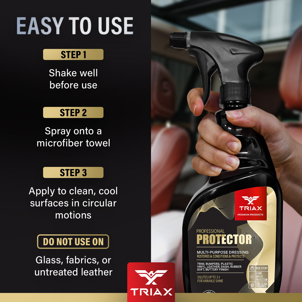 TRIAX Protector Pro - Solutie pentru Protectie si Luciu Suprafete