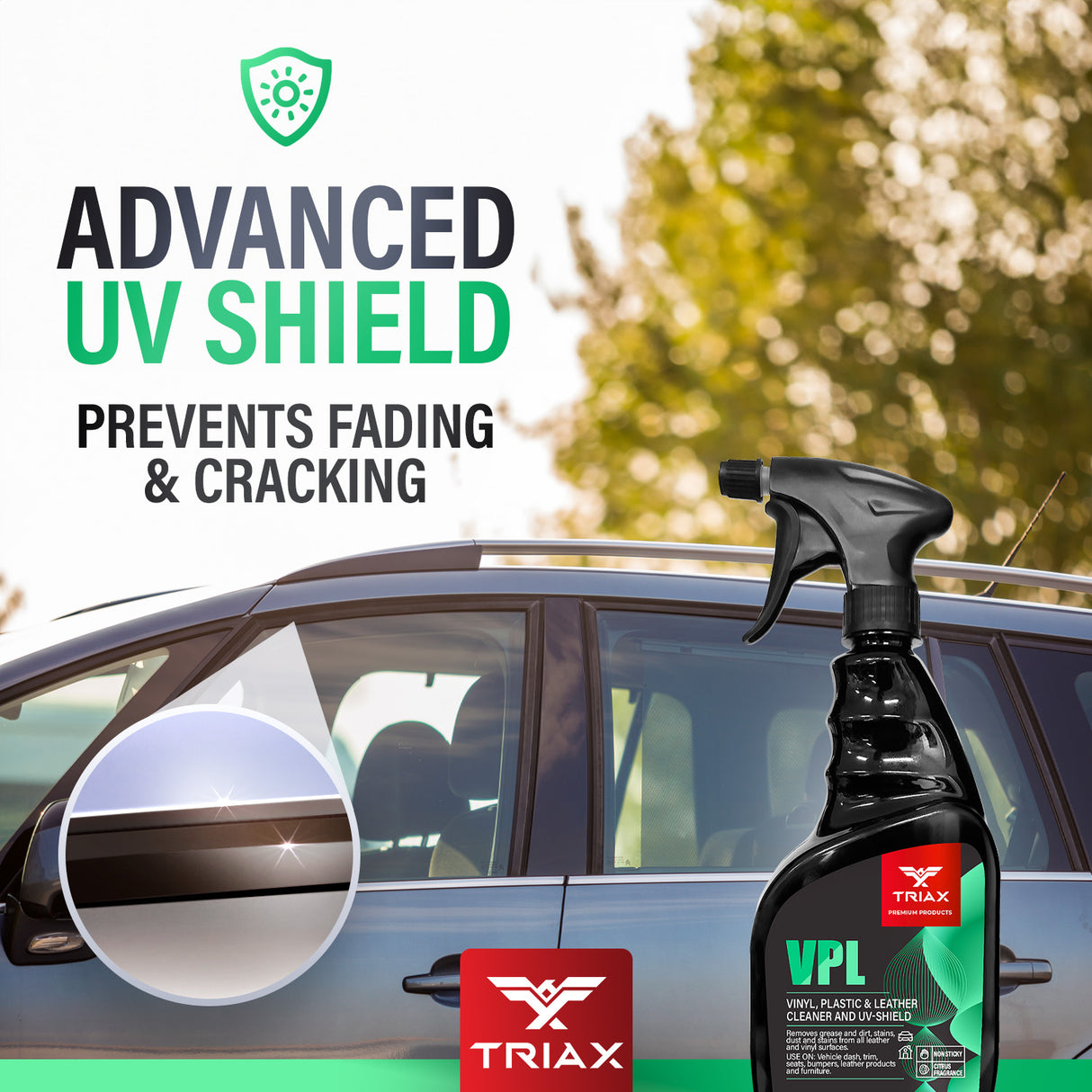 TRIAX VPL Cleaner - Solutie Curatare si Protectie UV pentru Vinil, Plastic si Piele