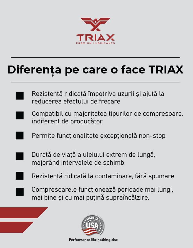 TRIAX Kompressor MV ISO 100 Full Sintetic Ulei compresor aer