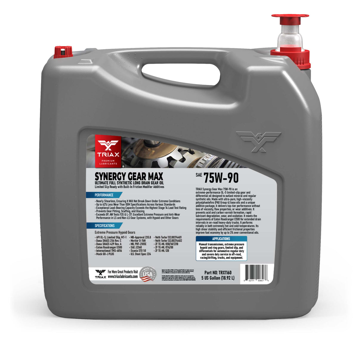 TRIAX Synergy Gear 75W-90 Full Synthetic (GL-5, LS)