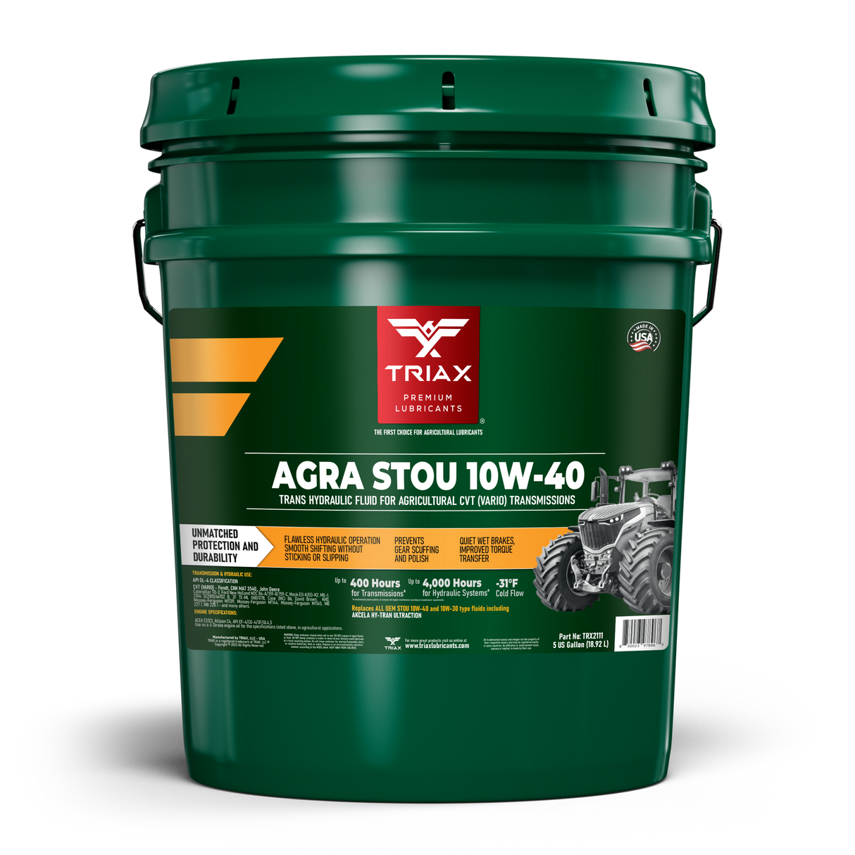TRIAX AGRA STOU VARIO 10W-40 - CVT (Vario) Transmission & Hydraulic 18.92 L