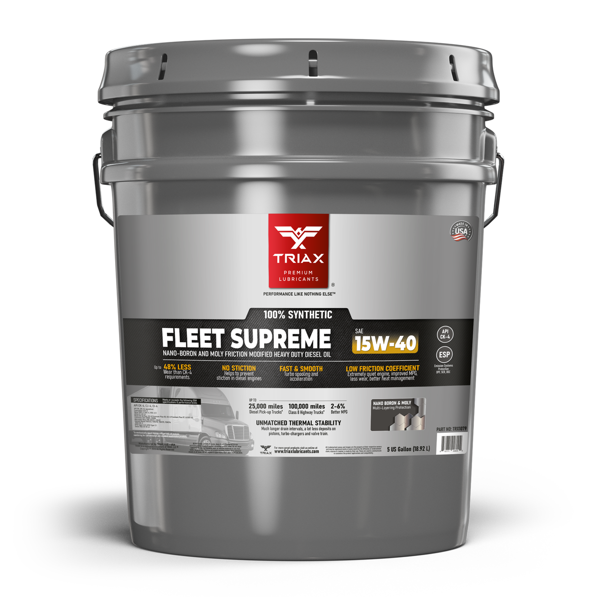 TRIAX Fleet Supreme ESP 15W-40 Full Synthetic (Euro 5) cu Molybden 18.9L