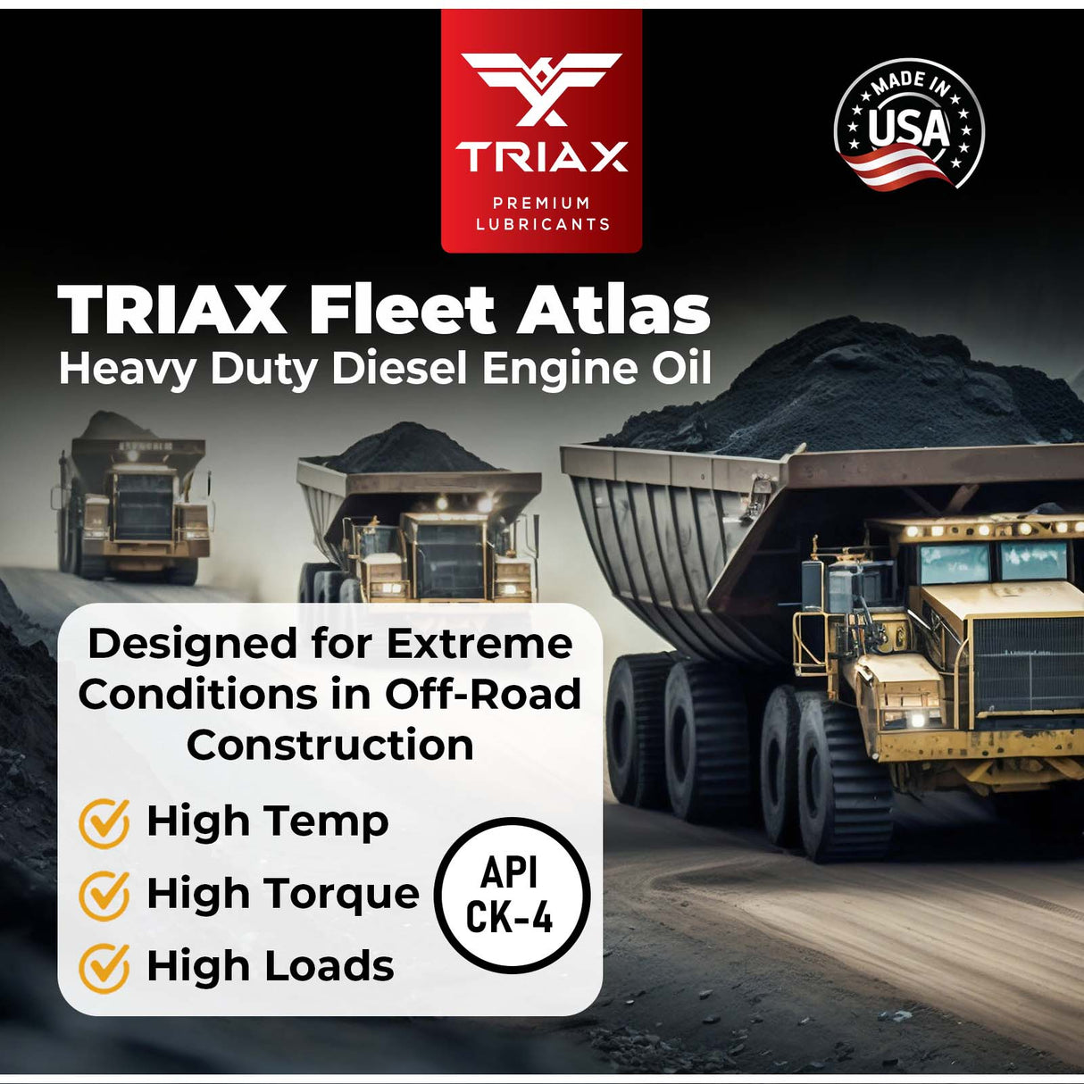 TRIAX Fleet Atlas 15W-40 - Utilaje JCB, CAT, Komatsu, Volvo