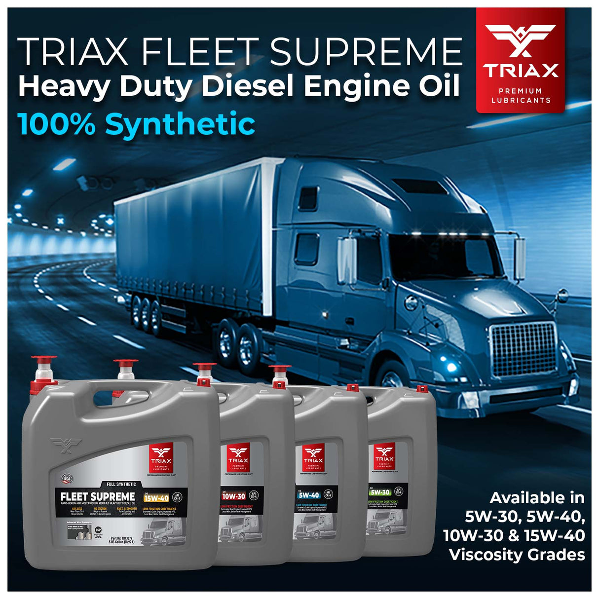 TRIAX FLEET SUPREME 5W-30 CK-4 Full Synthetic