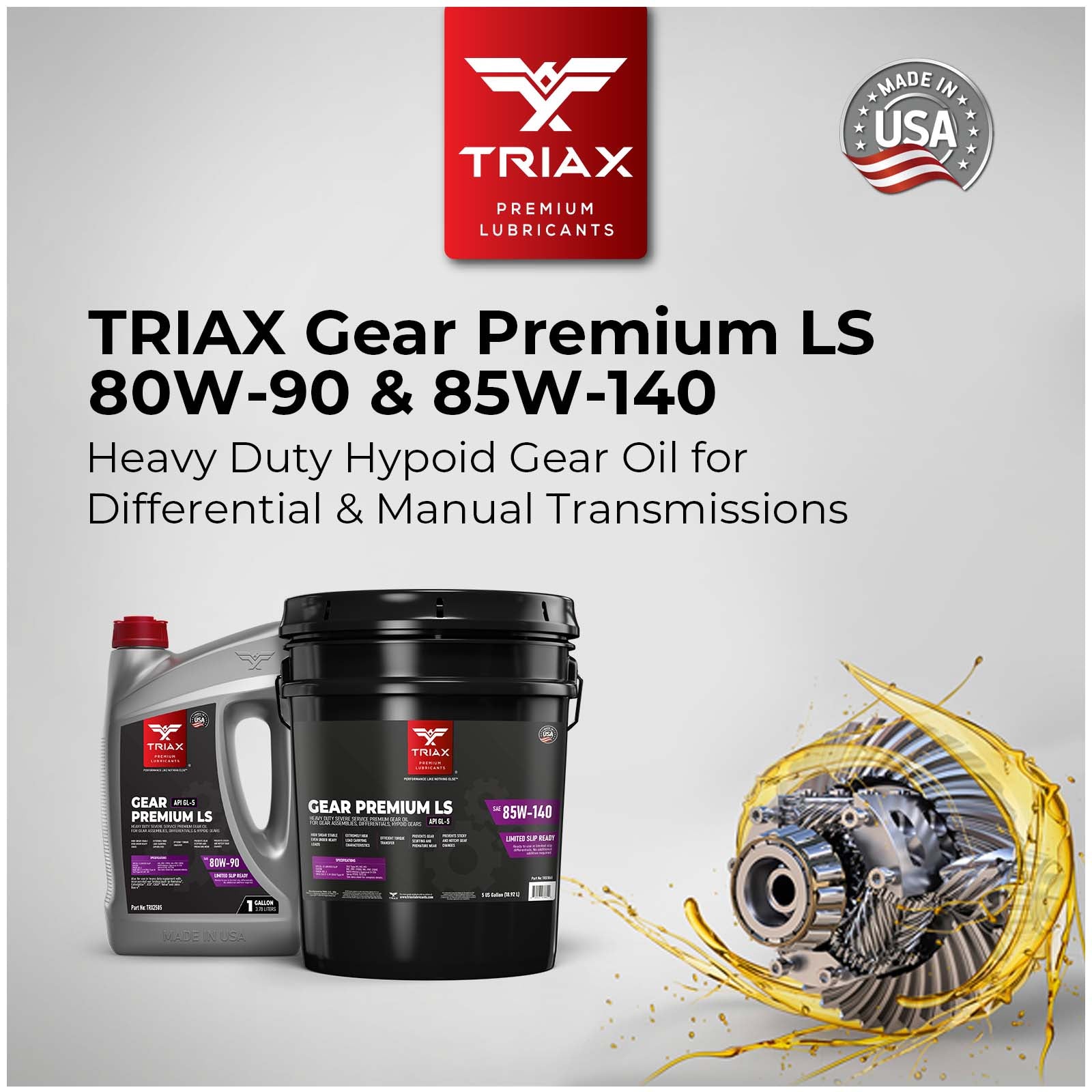 TRIAX HD Gear Premium 80W-90 GL-5 Limited Slip – uleidemotor.com