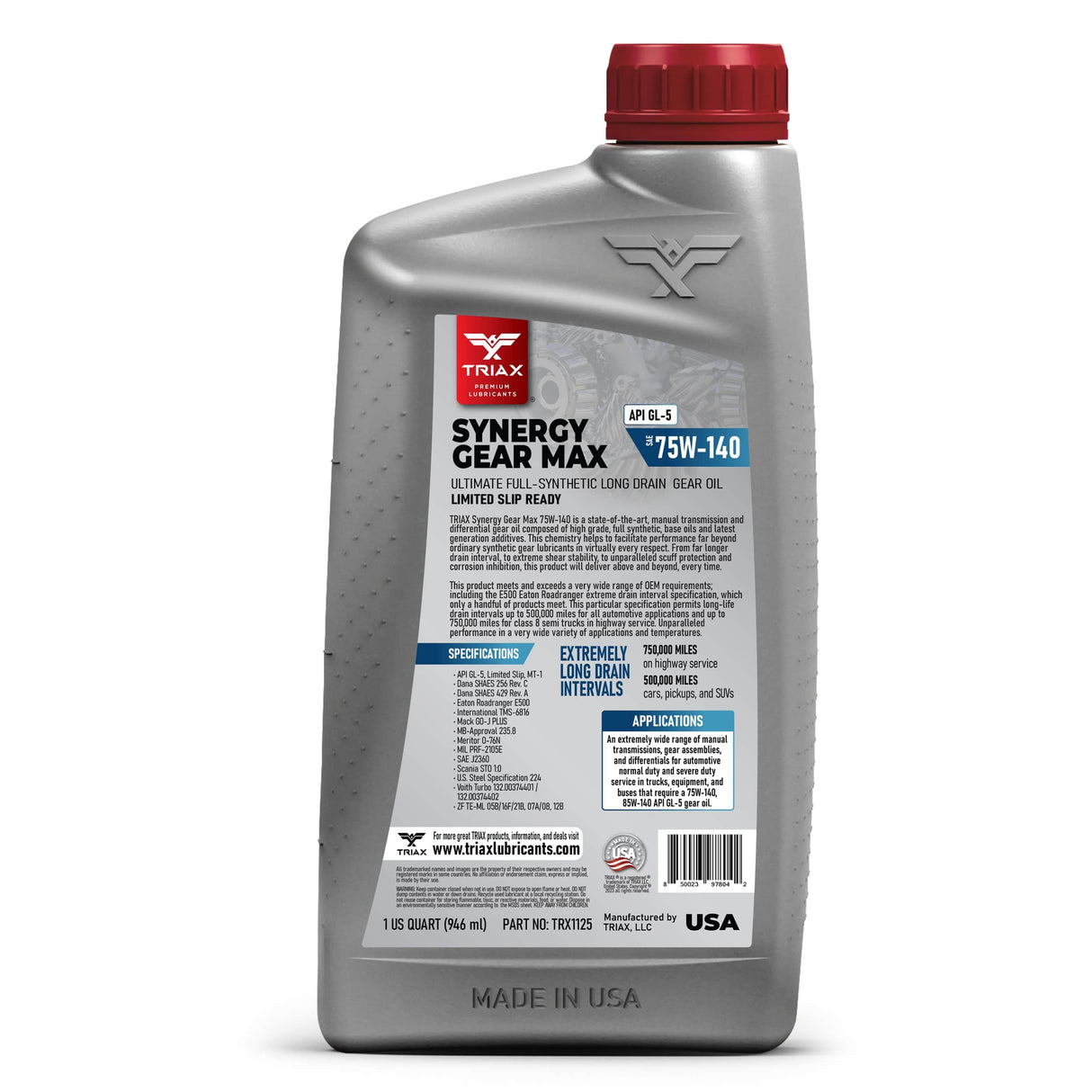 TRIAX Synergy Gear Max 75W-140 GL-5 LS (Full Synthetic)