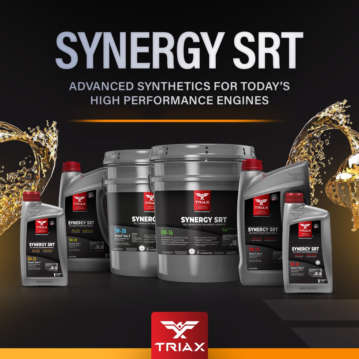 TRIAX SYNERGY SRT 0W 20 Full Synthetic – uleidemotor.com