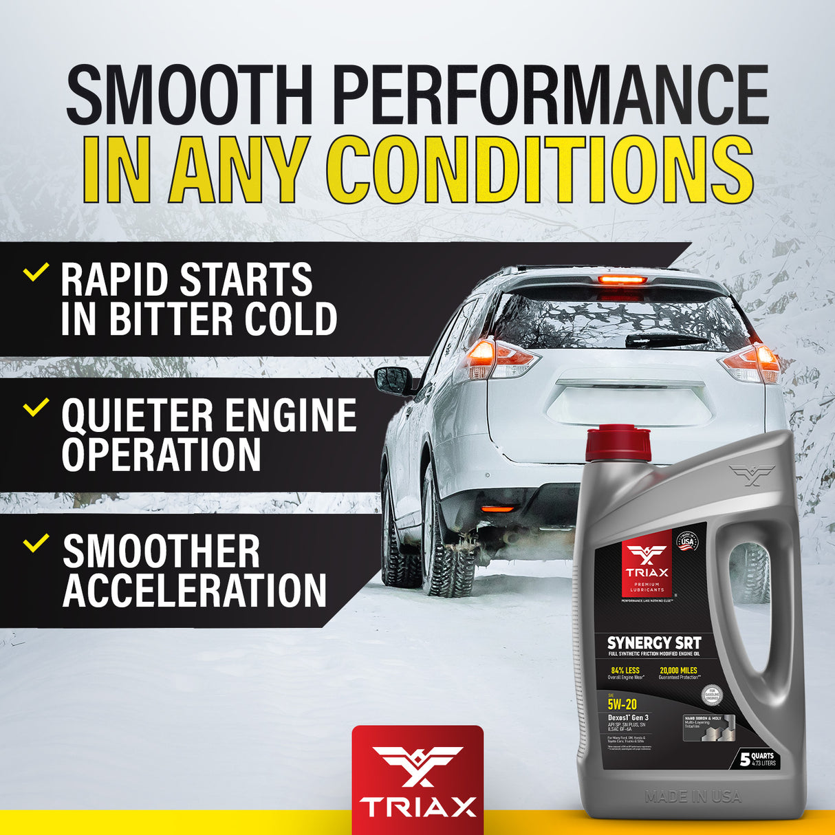 Triax Synergy SRT 5W-20 Full Synthetic PAO