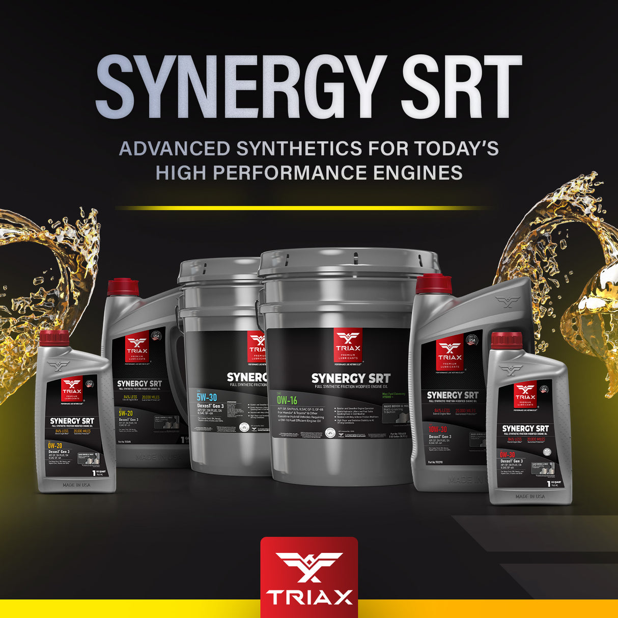 Triax Synergy SRT 5W-20 Full Synthetic PAO