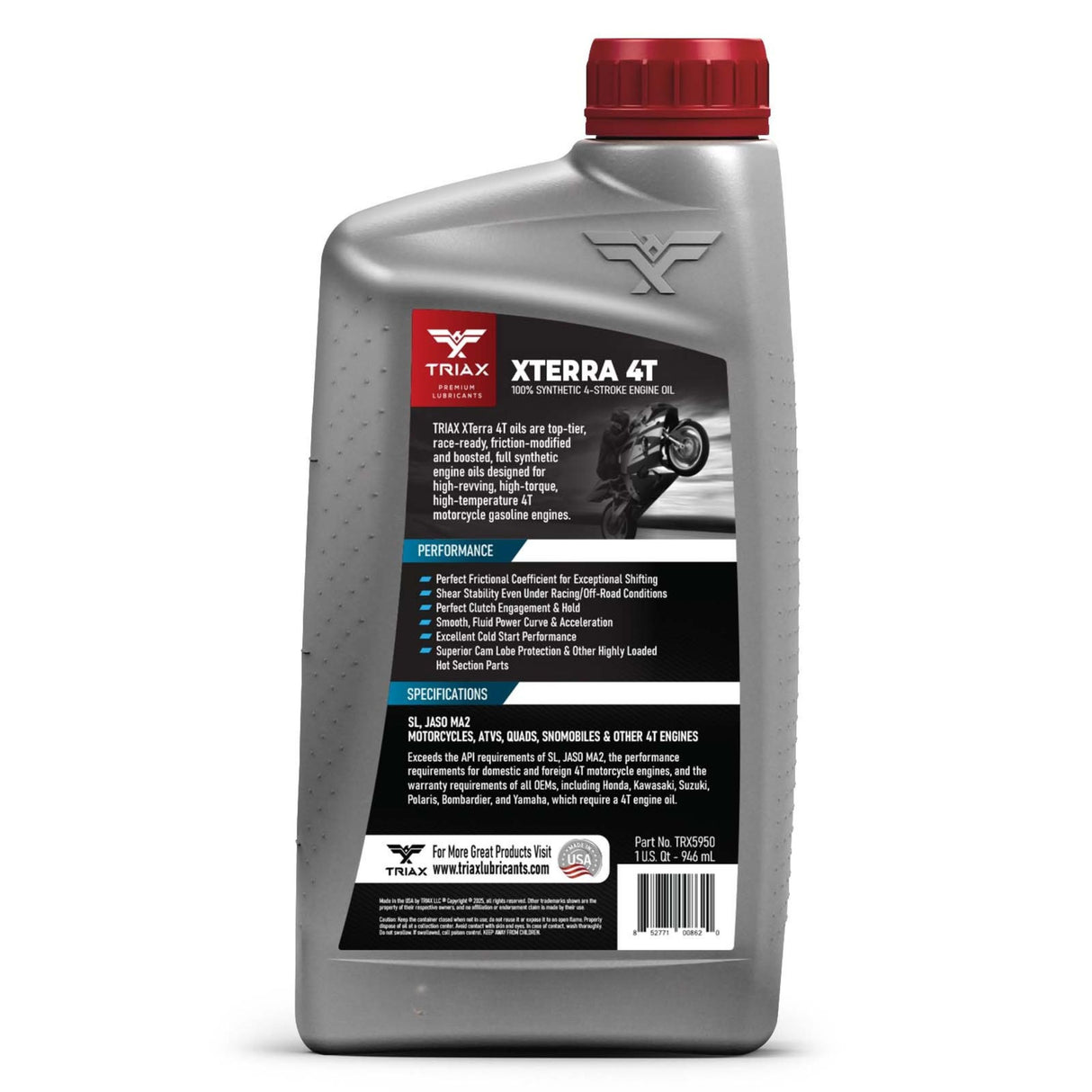Ulei Motociclete TRIAX Xterra 4T 10W-40 Full Sintetic | JASO MA2, API SL