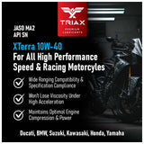 TRIAX XTERRA SYNTHETIC MOTORCYCLE 10W-40 JASO MA-2