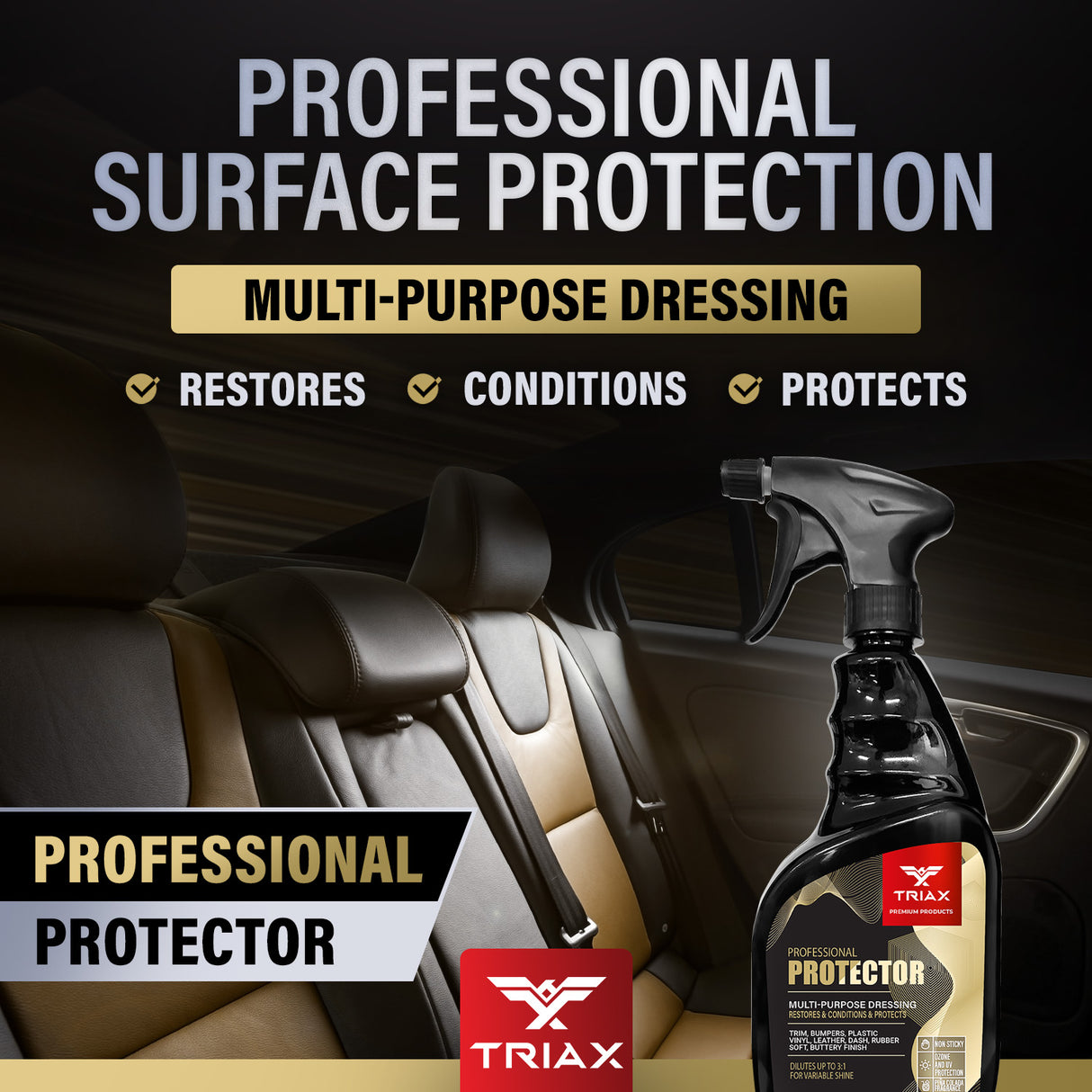 TRIAX Protector Pro - Solutie pentru Protectie si Luciu Suprafete