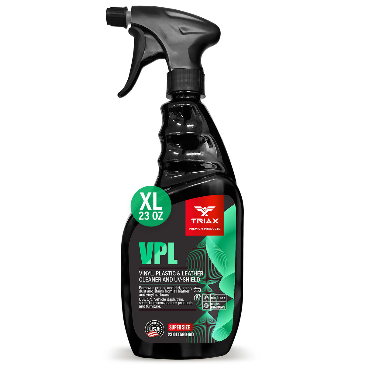 TRIAX VPL Cleaner - Solutie Curatare si Protectie UV pentru Vinil, Plastic si Piele