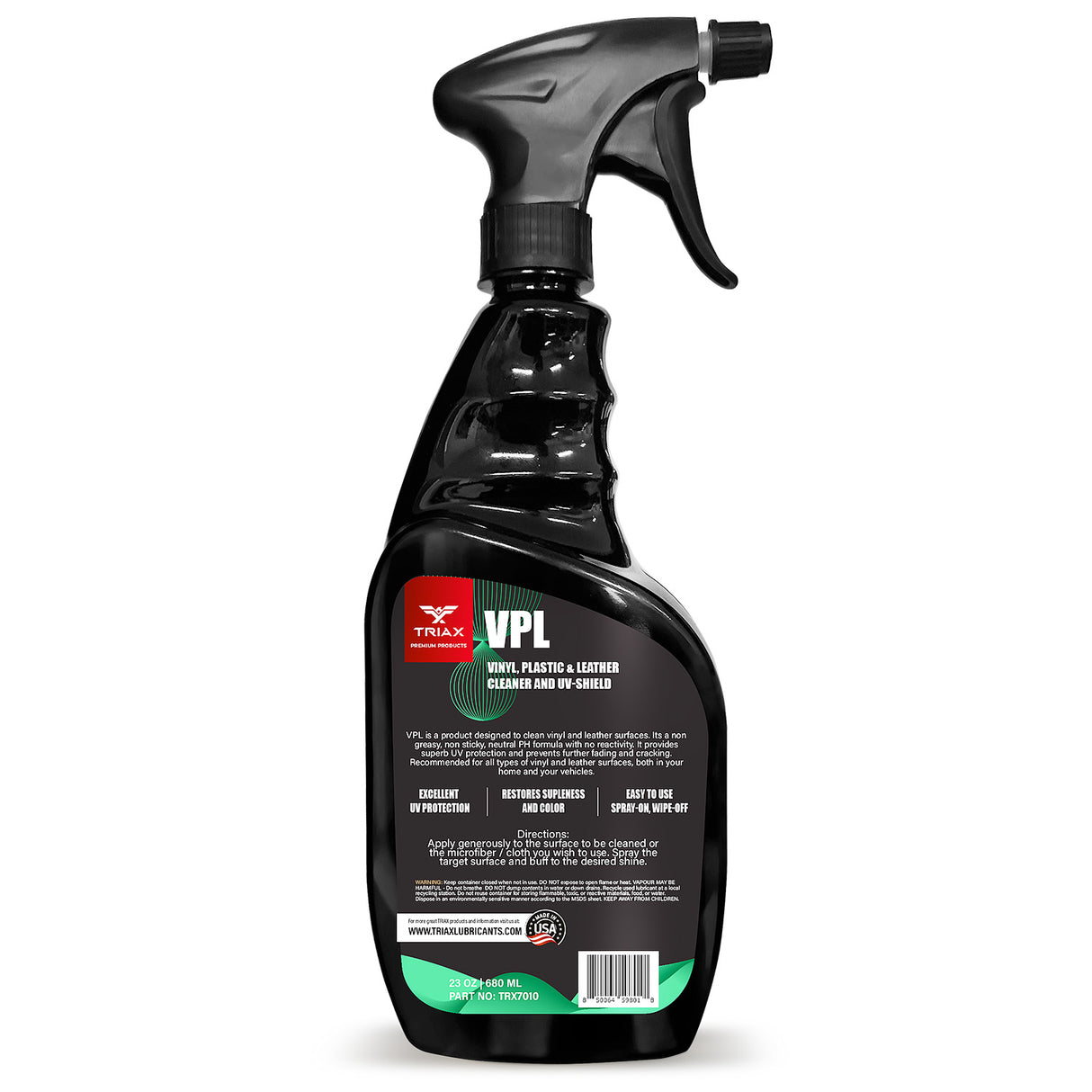 TRIAX VPL Cleaner - Solutie Curatare si Protectie UV pentru Vinil, Plastic si Piele
