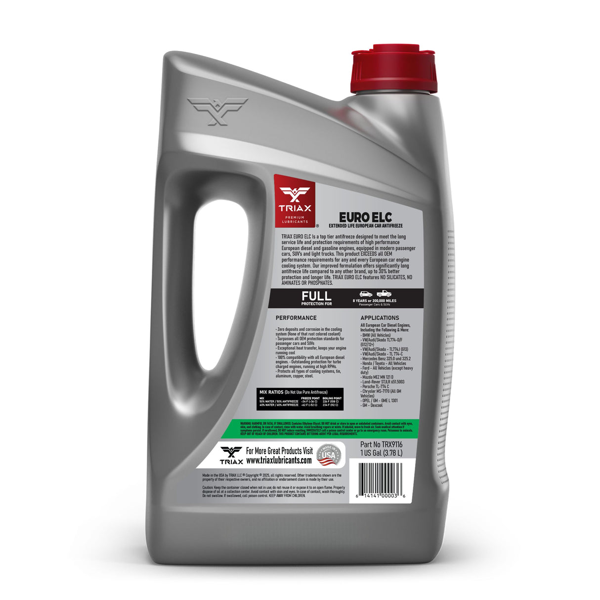 TRIAX Euro ELC 100% Concentrat - Antigel pentru Autoturisme
