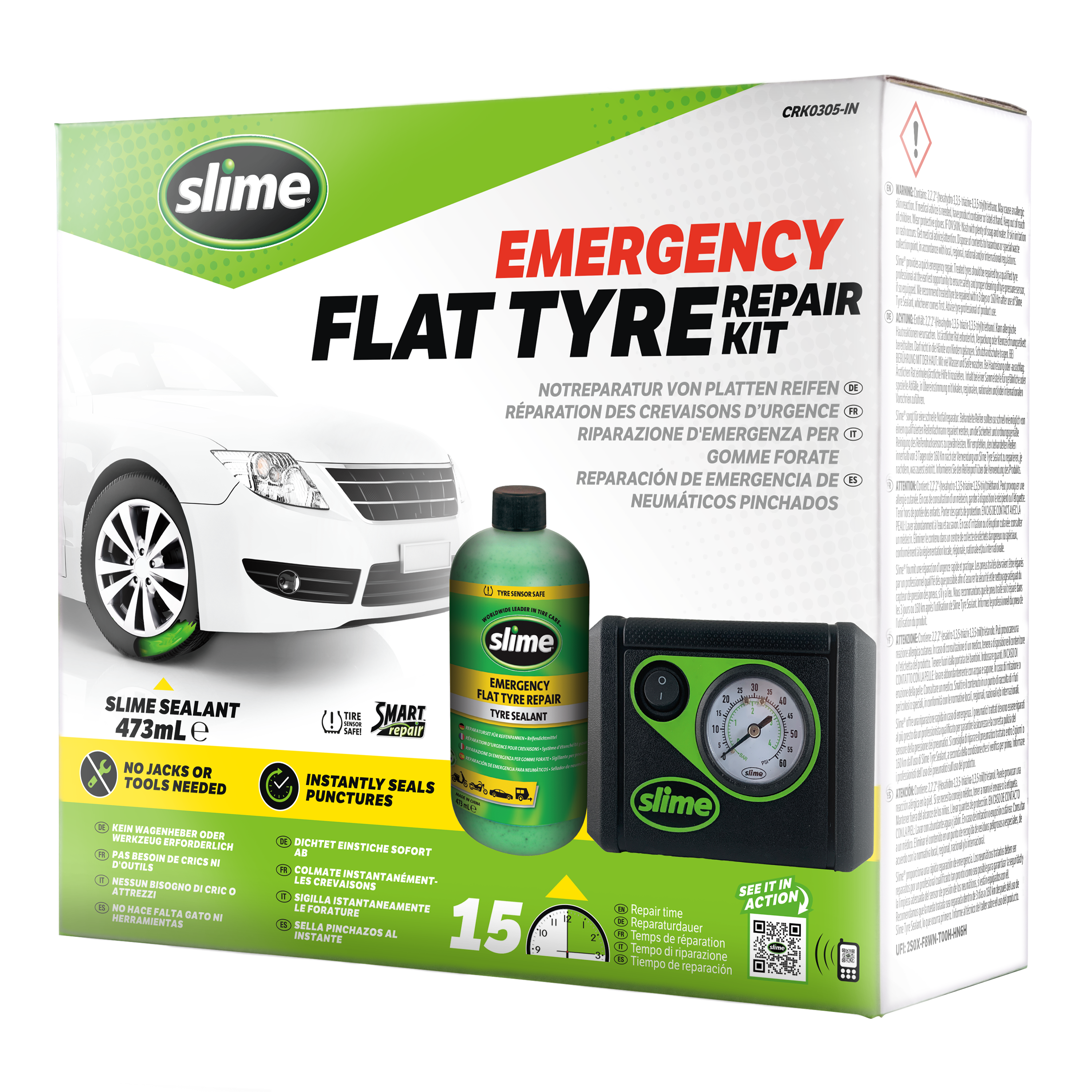 SLIME Smart Repair - Kit reparatie pana auto