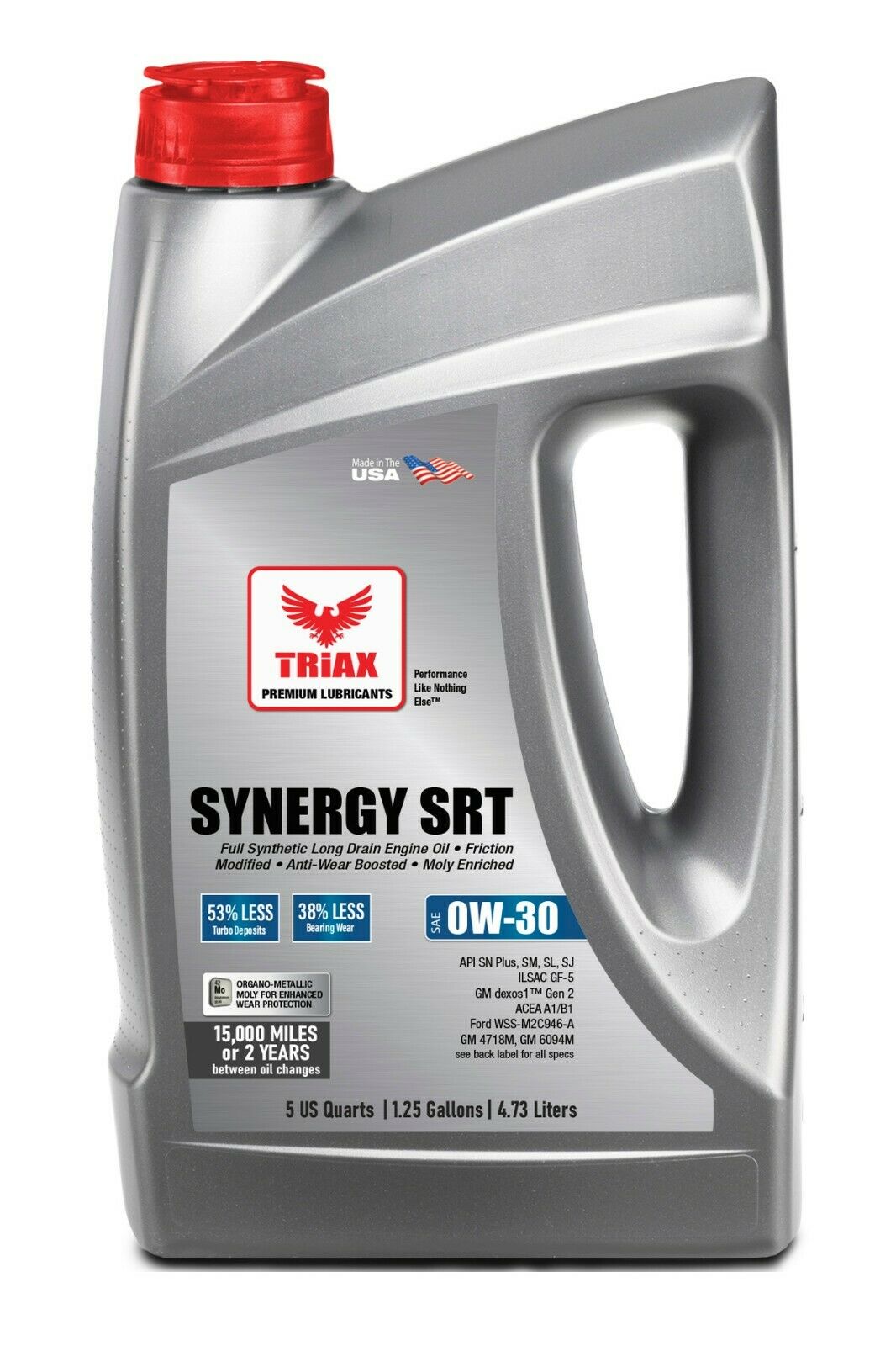 TRIAX Synergy SRT 0W-30 Full Synthetic API SN, DEXOS 1 Gen2
