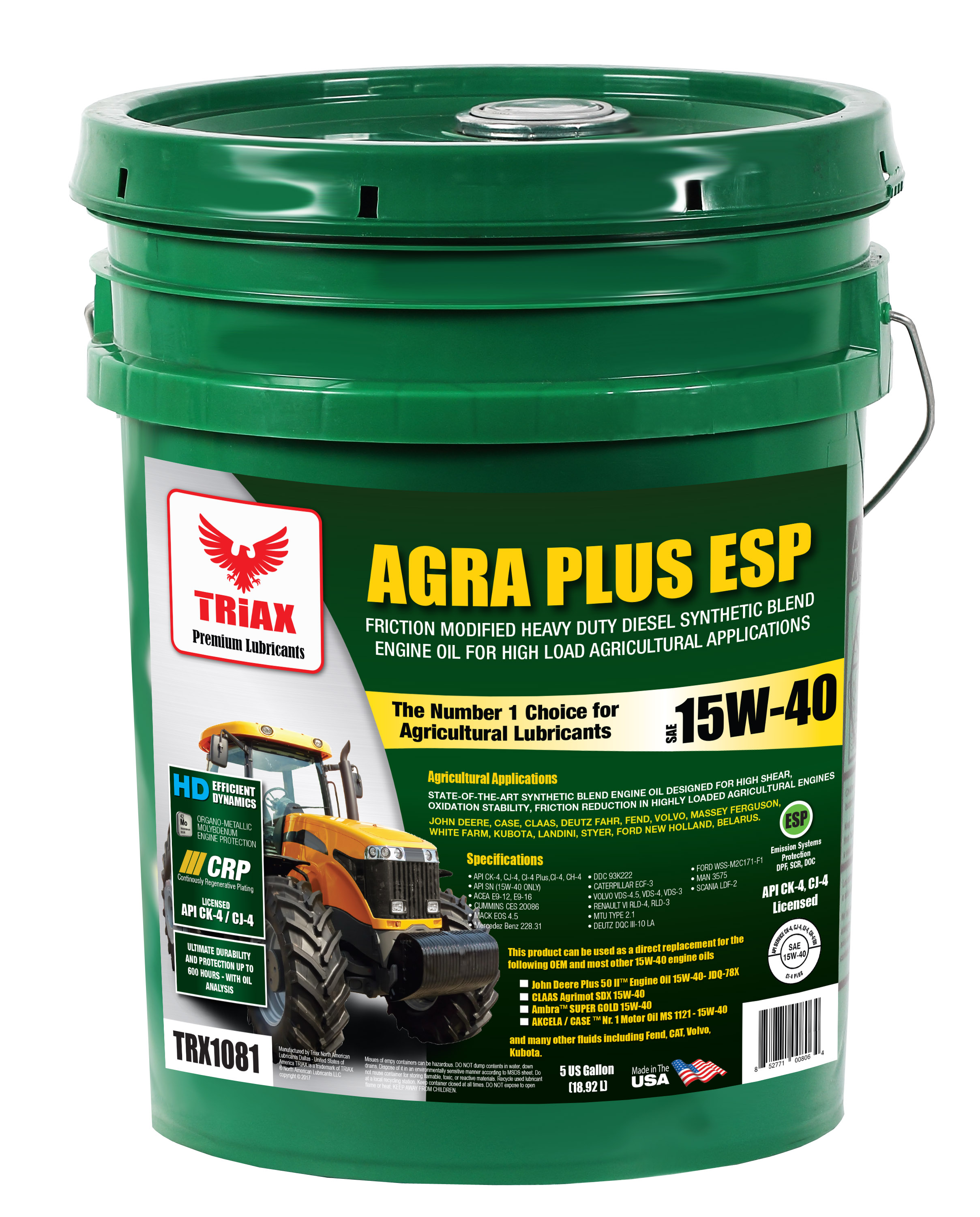 TRIAX AGRA PLUS ESP 15W-40 Semi-Sintetic CK-4
